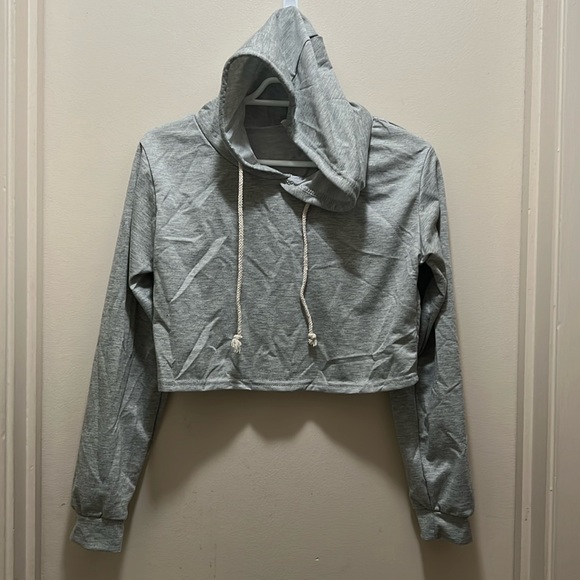 Grey cropped hoody - Picture 1 of 1